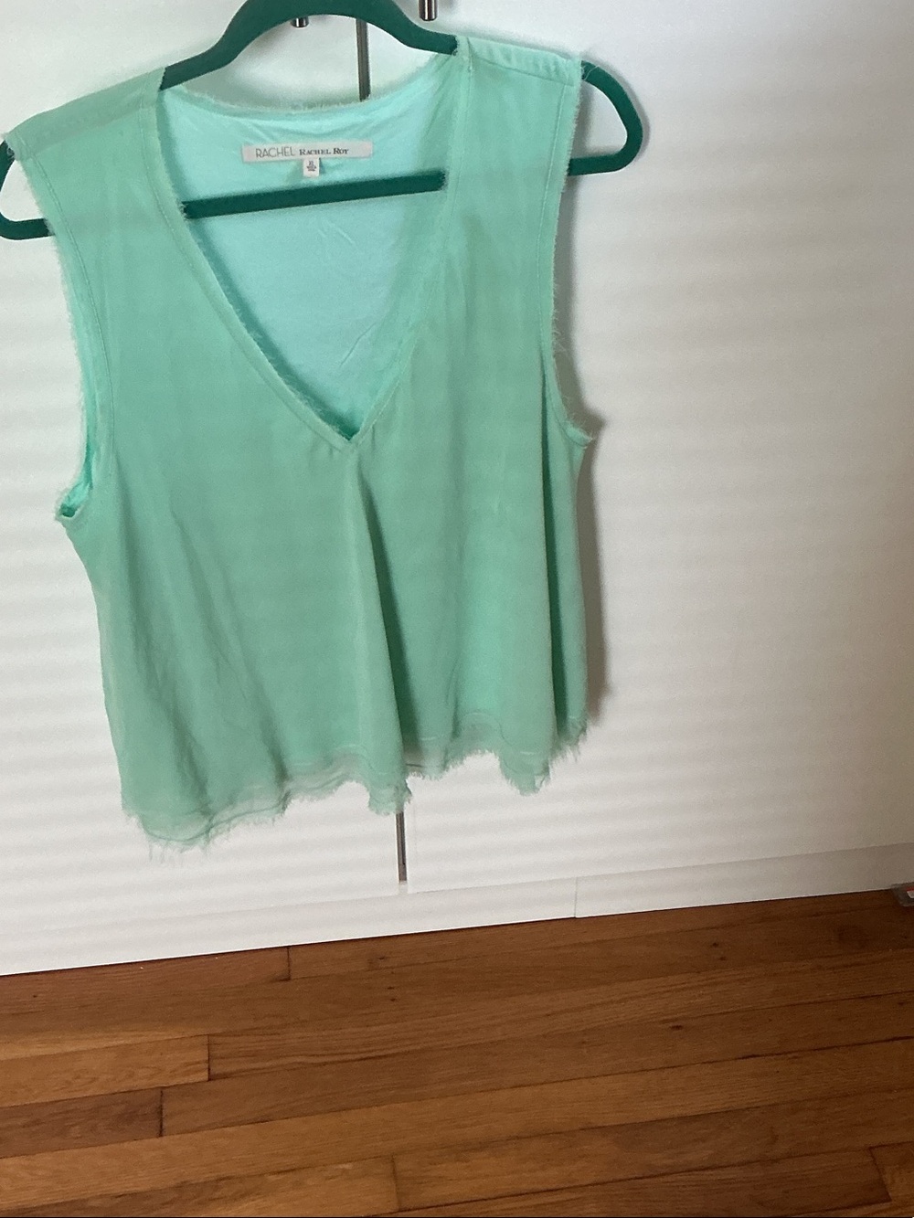 RACHEL Rachel Roy Mint Green V-Neck Sleeveless Top